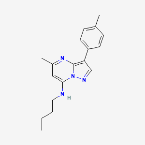 molecular formula C18H22N4 B2845293 N-butyl-5-methyl-3-(4-methylphenyl)pyrazolo[1,5-a]pyrimidin-7-amine CAS No. 890611-81-1
