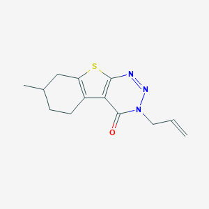 molecular formula C13H15N3OS B284530 3-allyl-7-methyl-5,6,7,8-tetrahydro[1]benzothieno[2,3-d][1,2,3]triazin-4(3H)-one 