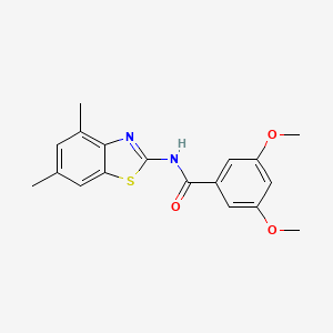 molecular formula C18H18N2O3S B2845303 N-(4,6-dimethyl-1,3-benzothiazol-2-yl)-3,5-dimethoxybenzamide CAS No. 313262-39-4
