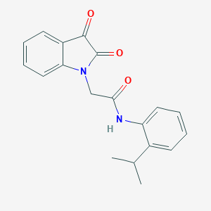molecular formula C19H18N2O3 B284531 2-(2,3-dioxo-2,3-dihydro-1H-indol-1-yl)-N-(2-isopropylphenyl)acetamide 