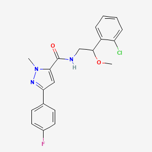 N-(2-(2-chlorophenyl)-2-methoxyethyl)-3-(4-fluorophenyl)-1-methyl-1H-pyrazole-5-carboxamide