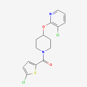 (4-((3-Chloropyridin-2-yl)oxy)piperidin-1-yl)(5-chlorothiophen-2-yl)methanone