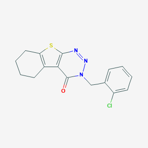 molecular formula C16H14ClN3OS B284533 3-(2-chlorobenzyl)-5,6,7,8-tetrahydro[1]benzothieno[2,3-d][1,2,3]triazin-4(3H)-one 