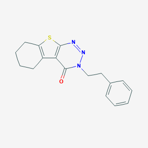 molecular formula C17H17N3OS B284534 3-(2-phenylethyl)-5,6,7,8-tetrahydro[1]benzothieno[2,3-d][1,2,3]triazin-4(3H)-one 