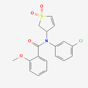 N-(3-chlorophenyl)-N-(1,1-dioxido-2,3-dihydrothien-3-yl)-2-methoxybenzamide