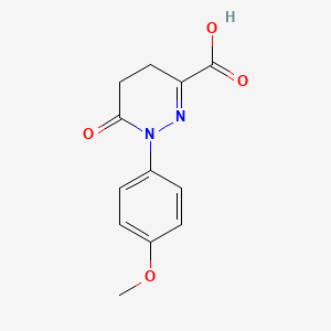 molecular formula C12H12N2O4 B2845351 1-(4-Methoxyphenyl)-6-oxo-4,5-dihydropyridazine-3-carboxylic acid CAS No. 500360-06-5