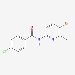 molecular formula C13H10BrClN2O B2845354 N-(5-bromo-6-methylpyridin-2-yl)-4-chlorobenzamide CAS No. 638141-95-4