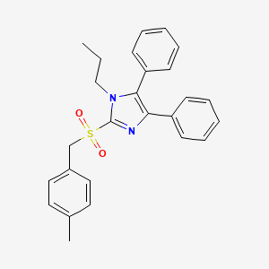 molecular formula C26H26N2O2S B2845359 4,5-二苯基-1-丙基-1H-咪唑-2-基-4-甲基苯基砜 CAS No. 338957-10-1