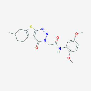 N-(2,5-dimethoxyphenyl)-2-(7-methyl-4-oxo-5,6,7,8-tetrahydro[1]benzothieno[2,3-d][1,2,3]triazin-3(4H)-yl)acetamide