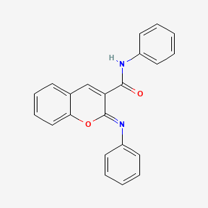 B2845366 (2Z)-N-phenyl-2-(phenylimino)-2H-chromene-3-carboxamide CAS No. 1941191-21-4