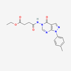 molecular formula C18H19N5O4 B2845373 ethyl 4-oxo-4-((4-oxo-1-(p-tolyl)-1H-pyrazolo[3,4-d]pyrimidin-5(4H)-yl)amino)butanoate CAS No. 919858-04-1