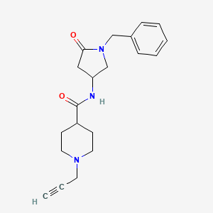 N-(1-benzyl-5-oxopyrrolidin-3-yl)-1-(prop-2-yn-1-yl)piperidine-4-carboxamide