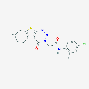 N-(4-chloro-2-methylphenyl)-2-(7-methyl-4-oxo-5,6,7,8-tetrahydro[1]benzothieno[2,3-d][1,2,3]triazin-3(4H)-yl)acetamide