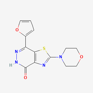molecular formula C13H12N4O3S B2845391 7-(furan-2-yl)-2-morpholinothiazolo[4,5-d]pyridazin-4(5H)-one CAS No. 1092329-02-6