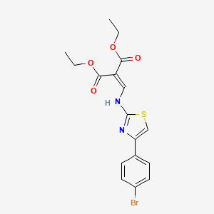 Diethyl 2-[[[4-(4-bromophenyl)-1,3-thiazol-2-yl]amino]methylidene]propanedioate