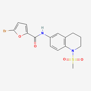 molecular formula C15H15BrN2O4S B2845395 5-bromo-N-(1-methylsulfonyl-3,4-dihydro-2H-quinolin-6-yl)furan-2-carboxamide CAS No. 941971-98-8