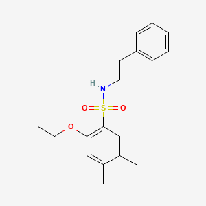 molecular formula C18H23NO3S B2845398 2-ethoxy-4,5-dimethyl-N-(2-phenylethyl)benzenesulfonamide CAS No. 898653-68-4