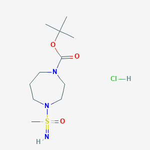 molecular formula C11H24ClN3O3S B2845407 Tert-butyl 4-(methylsulfonimidoyl)-1,4-diazepane-1-carboxylate;hydrochloride CAS No. 2305255-79-0