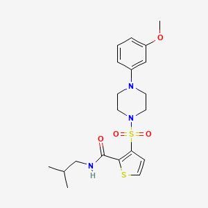 molecular formula C20H27N3O4S2 B2845411 N-isobutyl-3-((4-(3-methoxyphenyl)piperazin-1-yl)sulfonyl)thiophene-2-carboxamide CAS No. 1251593-07-3