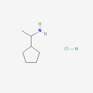 molecular formula C7H16ClN B2845412 (1-Cyclopentylethyl)amine hydrochloride CAS No. 150812-09-2; 38118-79-5