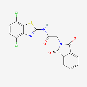 molecular formula C17H9Cl2N3O3S B2845413 N-(4,7-dichlorobenzo[d]thiazol-2-yl)-2-(1,3-dioxoisoindolin-2-yl)acetamide CAS No. 912766-32-6