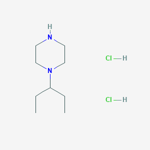 molecular formula C9H22Cl2N2 B2845424 1-(1-Ethylpropyl)piperazine dihydrochloride CAS No. 373356-51-5; 686721-33-5
