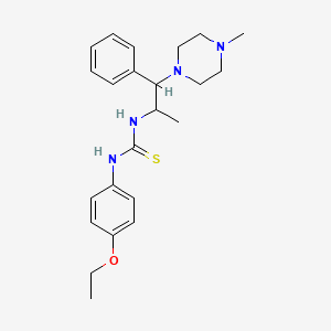 molecular formula C23H32N4OS B2845425 1-(4-乙氧基苯基)-3-[1-(4-甲基哌嗪-1-基)-1-苯基丙烷-2-基]硫脲 CAS No. 868228-60-8