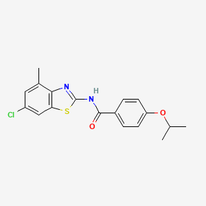 N-(6-chloro-4-methylbenzo[d]thiazol-2-yl)-4-isopropoxybenzamide