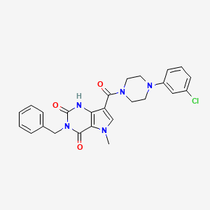 3-benzyl-7-(4-(3-chlorophenyl)piperazine-1-carbonyl)-5-methyl-1H-pyrrolo[3,2-d]pyrimidine-2,4(3H,5H)-dione