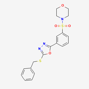 4-[3-(5-Benzylsulfanyl-1,3,4-oxadiazol-2-yl)phenyl]sulfonylmorpholine