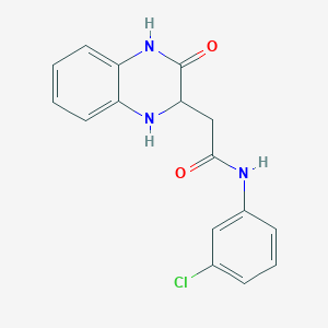 molecular formula C16H14ClN3O2 B2845456 N-(3-chlorophenyl)-2-(3-oxo-1,2,3,4-tetrahydroquinoxalin-2-yl)acetamide CAS No. 318235-37-9