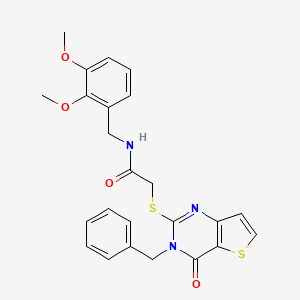 2-({3-benzyl-4-oxo-3H,4H-thieno[3,2-d]pyrimidin-2-yl}sulfanyl)-N-[(2,3-dimethoxyphenyl)methyl]acetamide