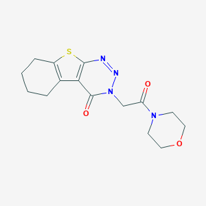 molecular formula C15H18N4O3S B284546 3-[2-(4-morpholinyl)-2-oxoethyl]-5,6,7,8-tetrahydro[1]benzothieno[2,3-d][1,2,3]triazin-4(3H)-one 