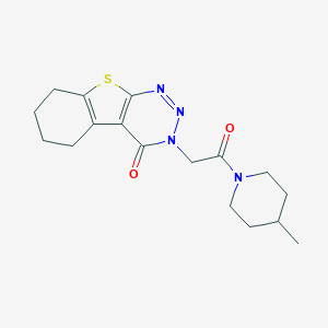 3-[2-(4-methyl-1-piperidinyl)-2-oxoethyl]-5,6,7,8-tetrahydro[1]benzothieno[2,3-d][1,2,3]triazin-4(3H)-one