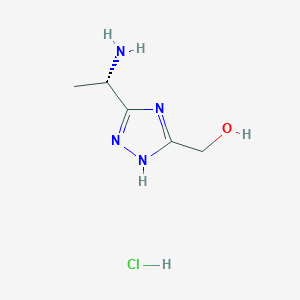 [3-[(1S)-1-Aminoethyl]-1H-1,2,4-triazol-5-yl]methanol;hydrochloride