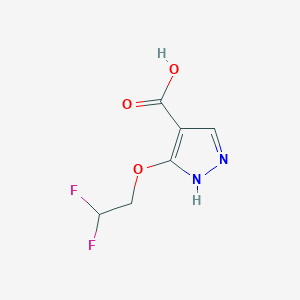 molecular formula C6H6F2N2O3 B2845477 5-(2,2-Difluoroethoxy)-1H-pyrazole-4-carboxylic acid CAS No. 2375274-14-7