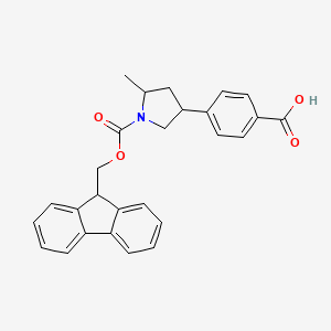 4-{1-[(9H-fluoren-9-ylmethoxy)carbonyl]-5-methylpyrrolidin-3-yl}benzoic acid