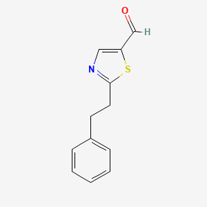 molecular formula C12H11NOS B2845483 2-(2-Phenylethyl)-1,3-thiazole-5-carbaldehyde CAS No. 933685-28-0