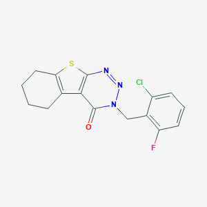 molecular formula C16H13ClFN3OS B284549 3-(2-chloro-6-fluorobenzyl)-5,6,7,8-tetrahydro[1]benzothieno[2,3-d][1,2,3]triazin-4(3H)-one 
