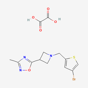 5-(1-((4-Bromothiophen-2-yl)methyl)azetidin-3-yl)-3-methyl-1,2,4-oxadiazole oxalate