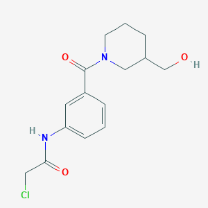 2-Chloro-N-[3-[3-(hydroxymethyl)piperidine-1-carbonyl]phenyl]acetamide