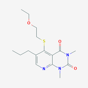 5-((2-ethoxyethyl)thio)-1,3-dimethyl-6-propylpyrido[2,3-d]pyrimidine-2,4(1H,3H)-dione