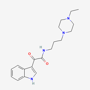 molecular formula C19H26N4O2 B2845497 N-[3-(4-ethylpiperazin-1-yl)propyl]-2-(1H-indol-3-yl)-2-oxoacetamide CAS No. 852368-22-0