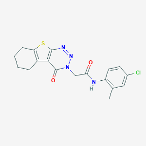 N-(4-chloro-2-methylphenyl)-2-(4-oxo-5,6,7,8-tetrahydro[1]benzothieno[2,3-d][1,2,3]triazin-3(4H)-yl)acetamide