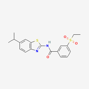 molecular formula C19H20N2O3S2 B2845505 3-(ethylsulfonyl)-N-(6-isopropylbenzo[d]thiazol-2-yl)benzamide CAS No. 886926-60-9