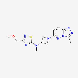 molecular formula C14H18N8OS B2845506 3-(methoxymethyl)-N-methyl-N-(1-{3-methyl-[1,2,4]triazolo[4,3-b]pyridazin-6-yl}azetidin-3-yl)-1,2,4-thiadiazol-5-amine CAS No. 2201470-62-2