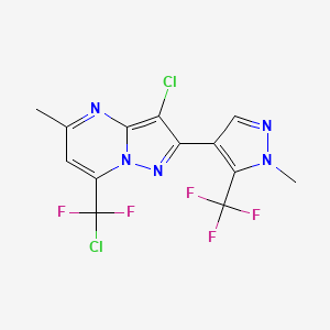3-chloro-7-[chloro(difluoro)methyl]-5-methyl-2-[1-methyl-5-(trifluoromethyl)-1H-pyrazol-4-yl]pyrazolo[1,5-a]pyrimidine