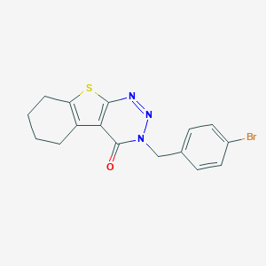 molecular formula C16H14BrN3OS B284551 3-(4-bromobenzyl)-5,6,7,8-tetrahydro[1]benzothieno[2,3-d][1,2,3]triazin-4(3H)-one 