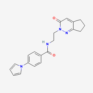 N-(2-(3-oxo-3,5,6,7-tetrahydro-2H-cyclopenta[c]pyridazin-2-yl)ethyl)-4-(1H-pyrrol-1-yl)benzamide