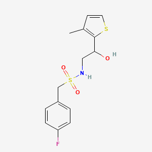 1-(4-fluorophenyl)-N-(2-hydroxy-2-(3-methylthiophen-2-yl)ethyl)methanesulfonamide